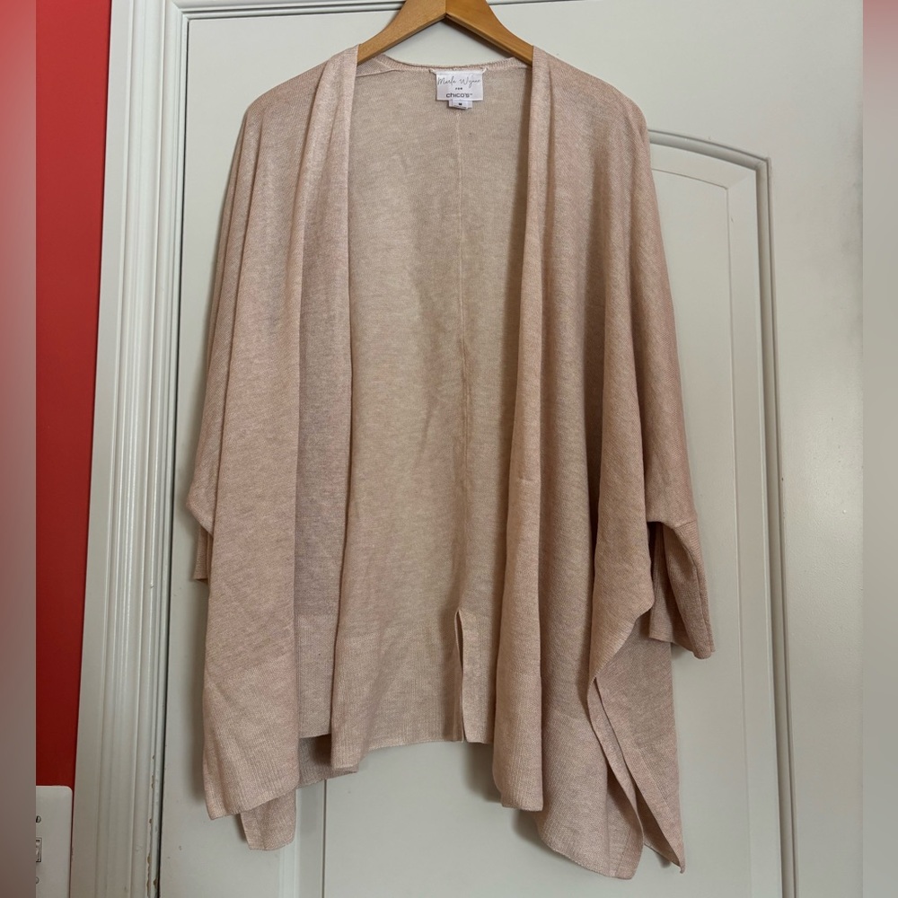 CHICOS Women's Beige Cardigan Sweater. Medium.